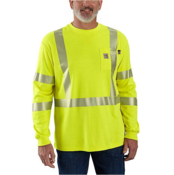 Carhartt FR Hi-Vis Class 3 Pocket T-Shirt in Bright Lime